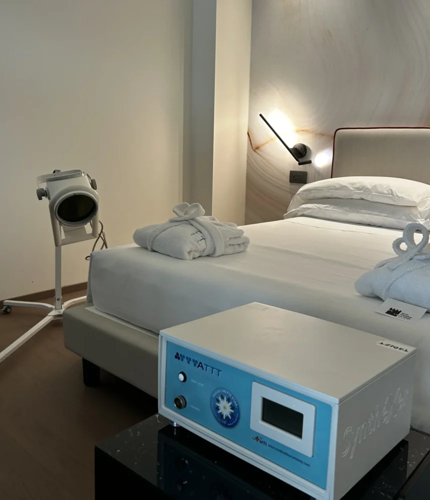 Arrangement of Light therapy and testing in the hotel room before the patients arrive