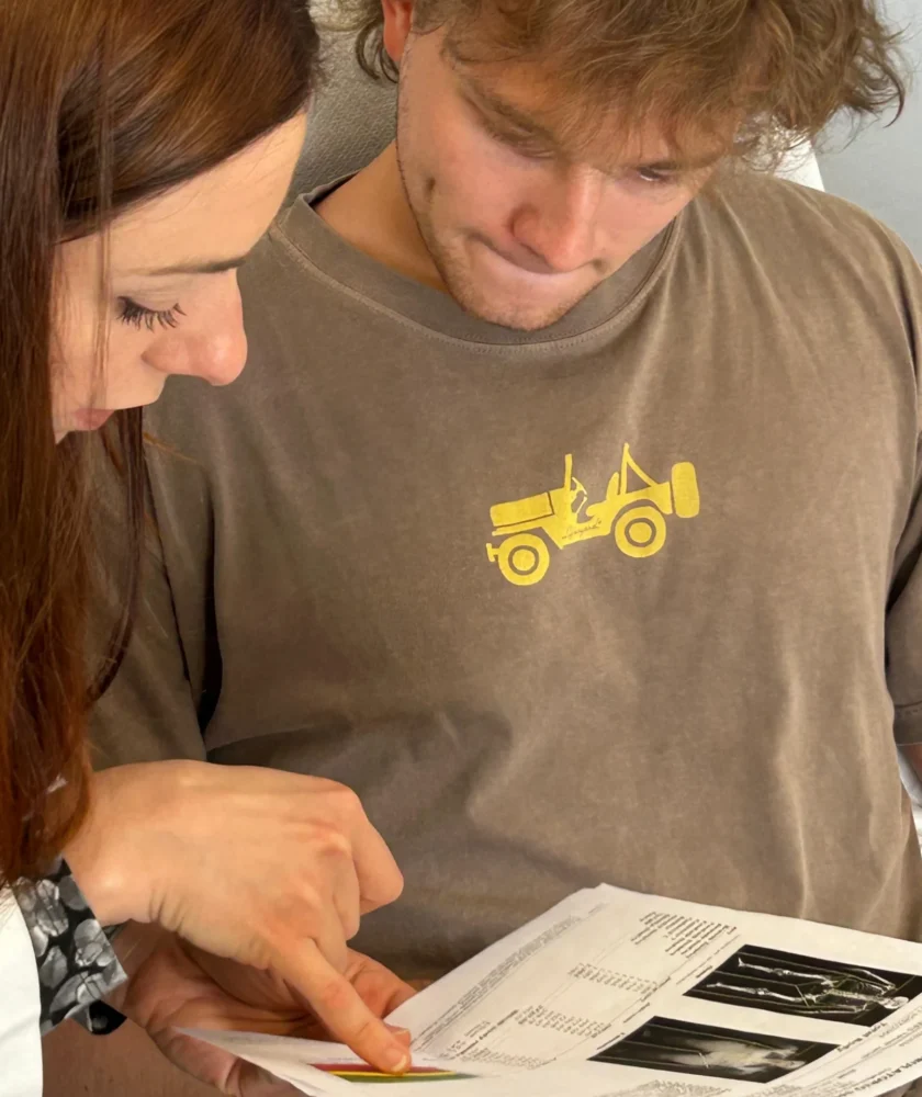 Tanner Bayers getting nutrition coaching in Italy for fast recovery